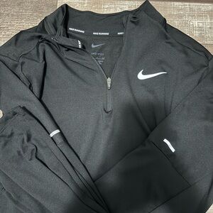 Nike Long Sleeve Dri-Fit Running Shirt w/ Quarter-Zip